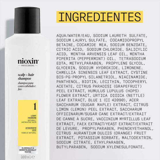 Shampoo para Cabelos Naturais Sistema 1 Nioxin